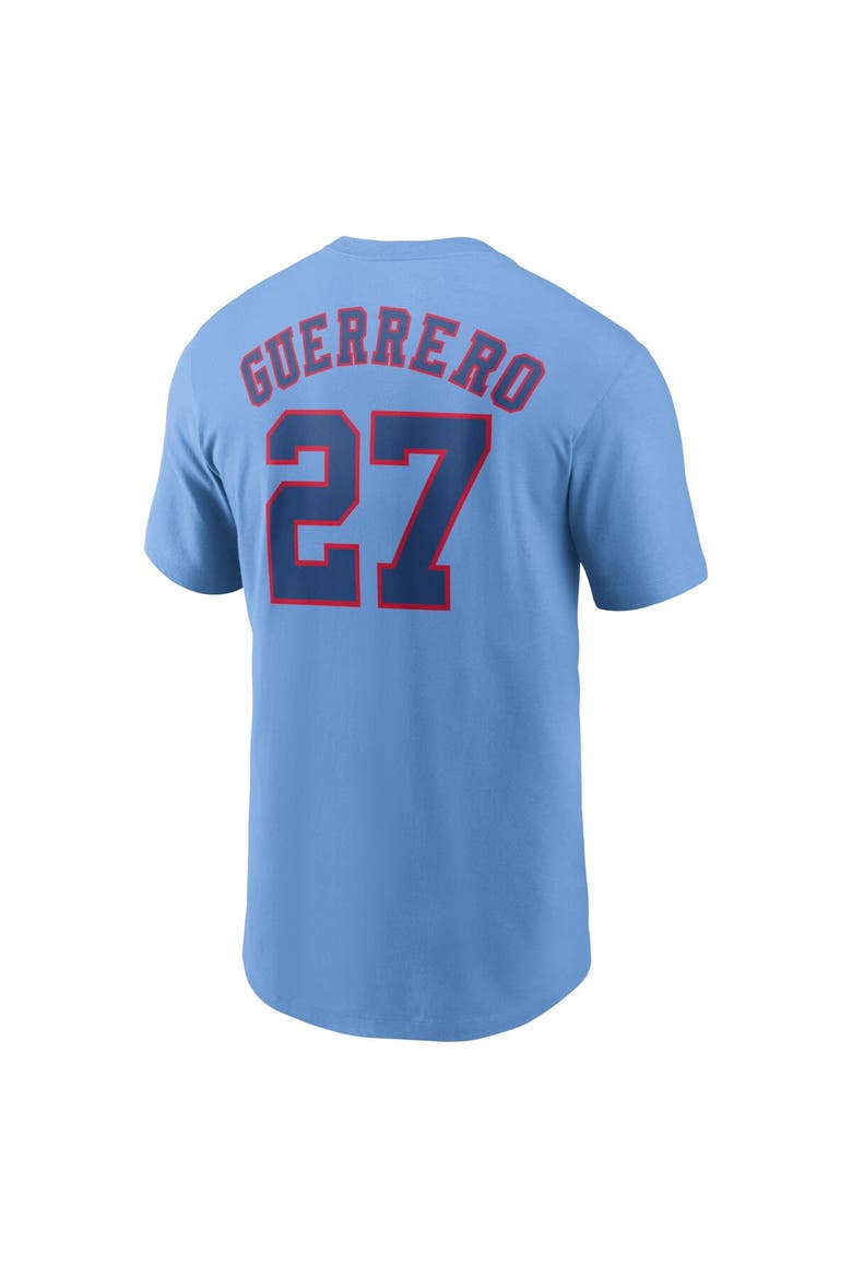 Men's Nike Vladimir Guerrero Powder Blue Montreal Expos Cooperstown Collection Fuse Name & Number T-Shirt, Alternate, color, Powder Blue