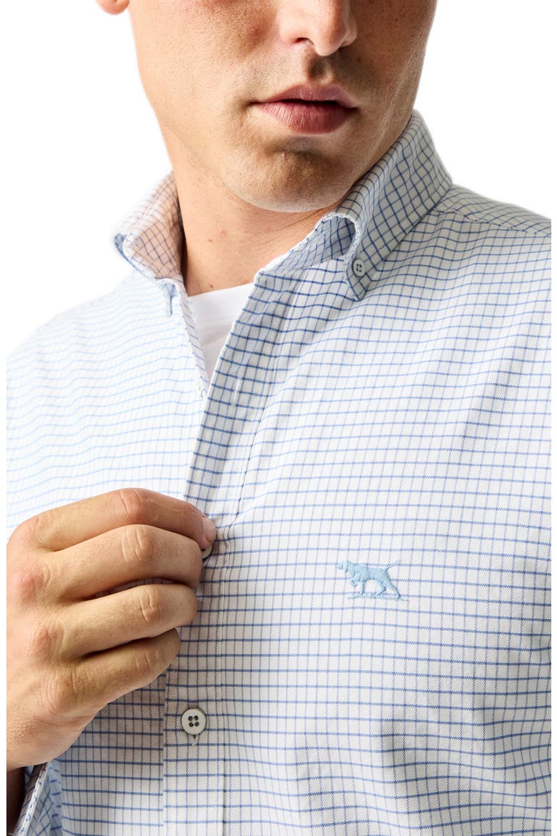 Oxford Riverhead Check Sports Fit Shirt, Alternate, color, DUSK BLUE