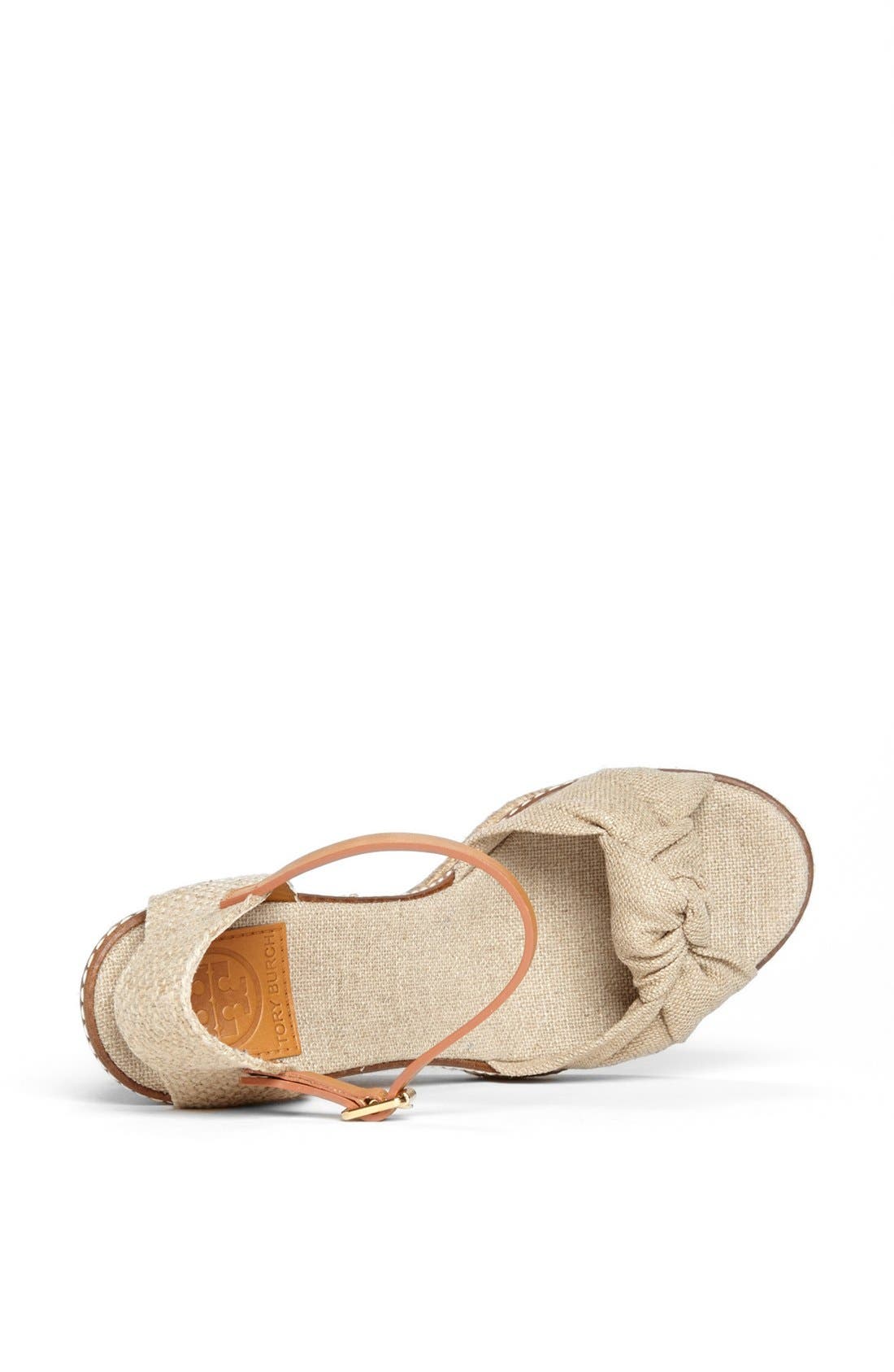 'Macy' Leather Wedge Espadrille Sandal, Alternate, color, GOLD WASHED/ NATURAL TAN