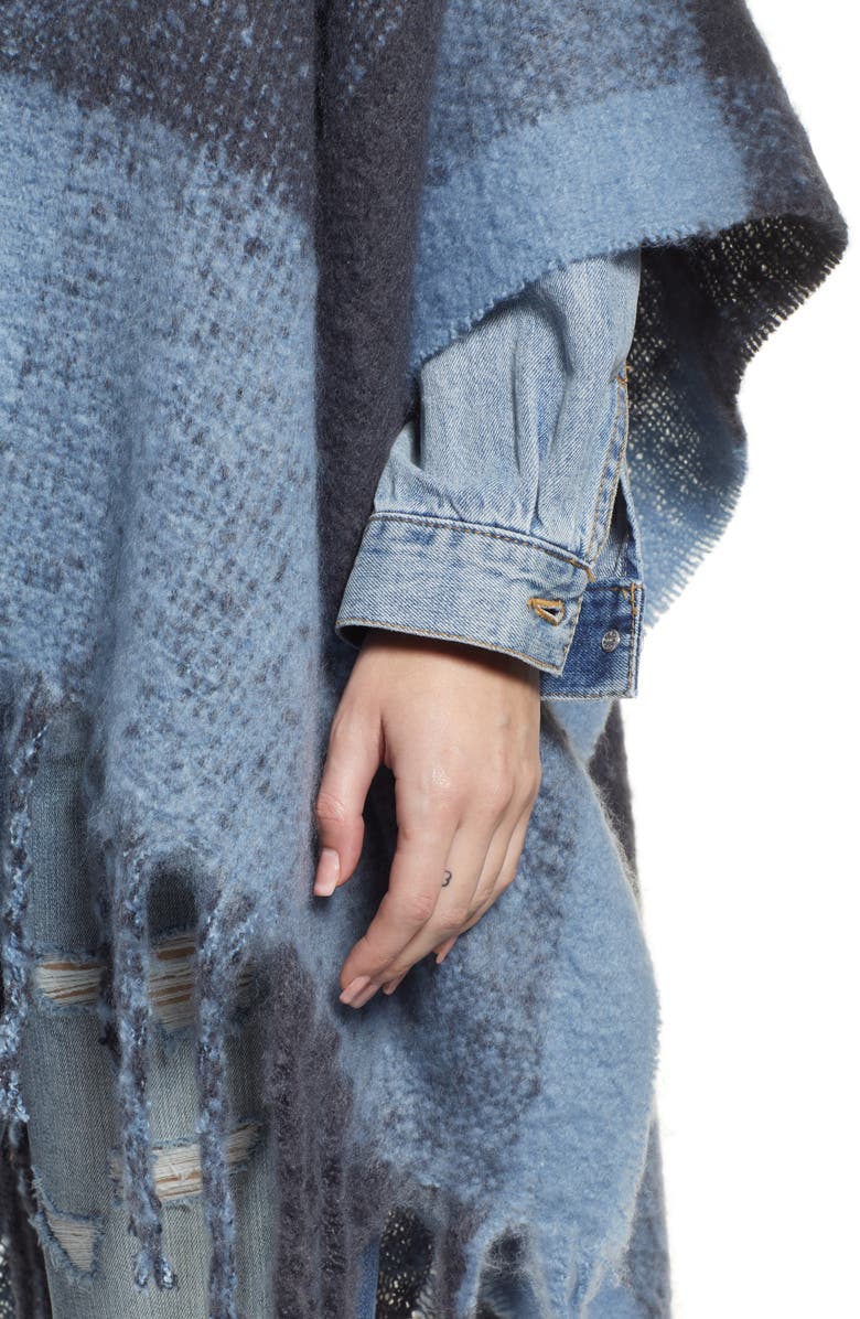 Free People Hampton Plaid Fringe Ruana, Alternate, color, 