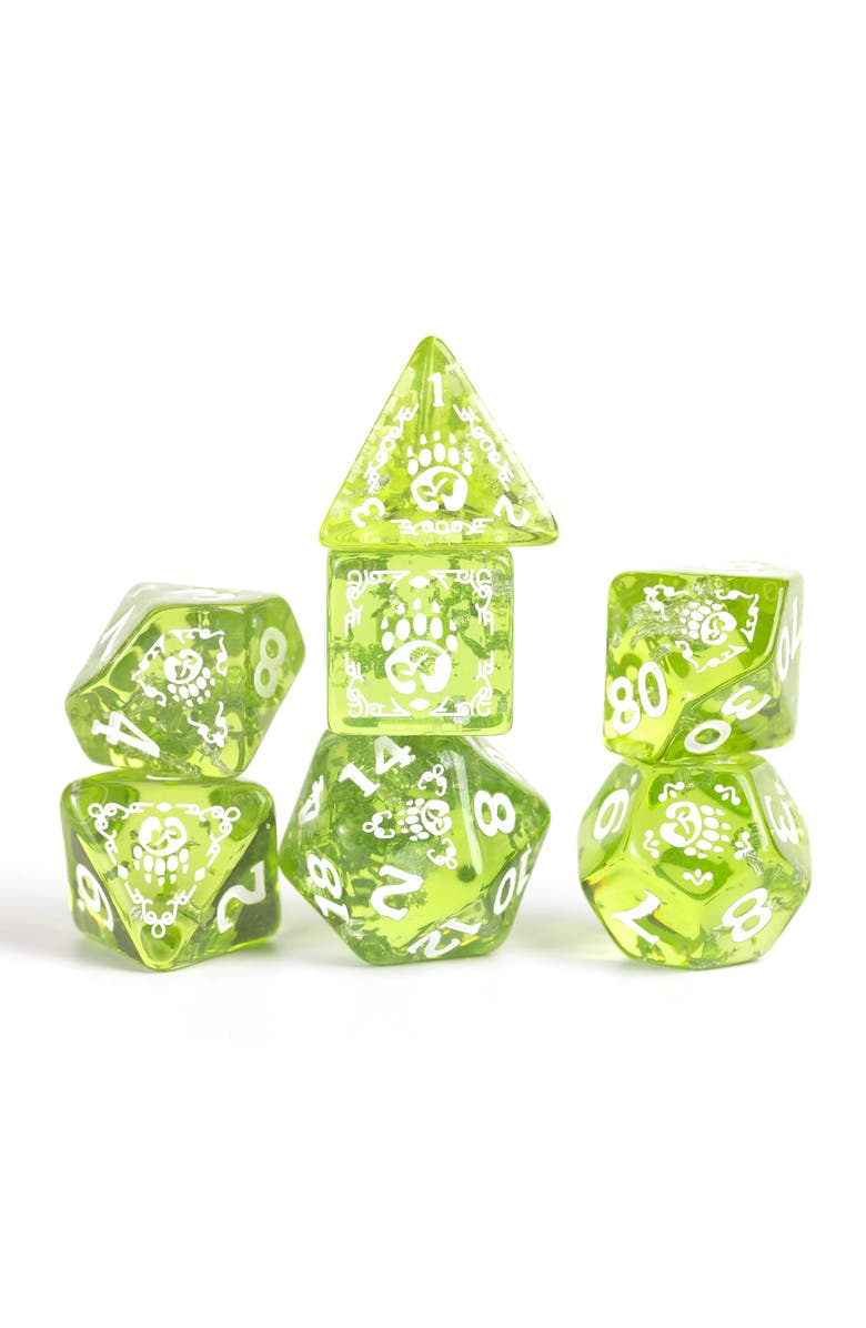 Dungeons & Dragons D&D Adventure Dice Druid Green, 15Pc Rpg Die Set, Alternate, color,