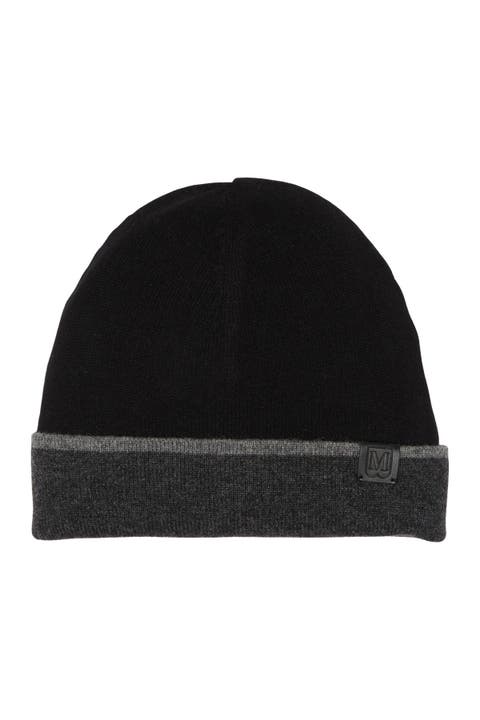 Cashmere Colorblock Jersey Knit Beanie