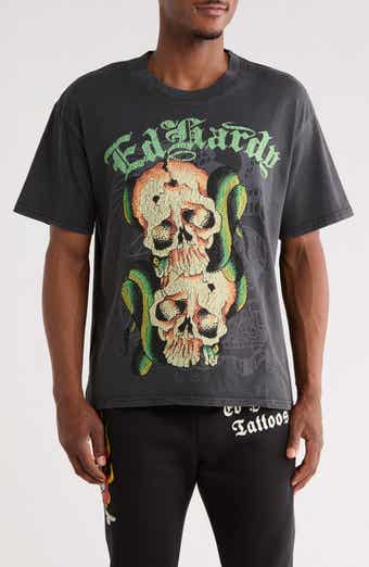 Skull Snakes Cotton Graphic T-Shirt