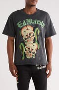 Ed Hardy Skull Snakes Cotton Graphic T-Shirt