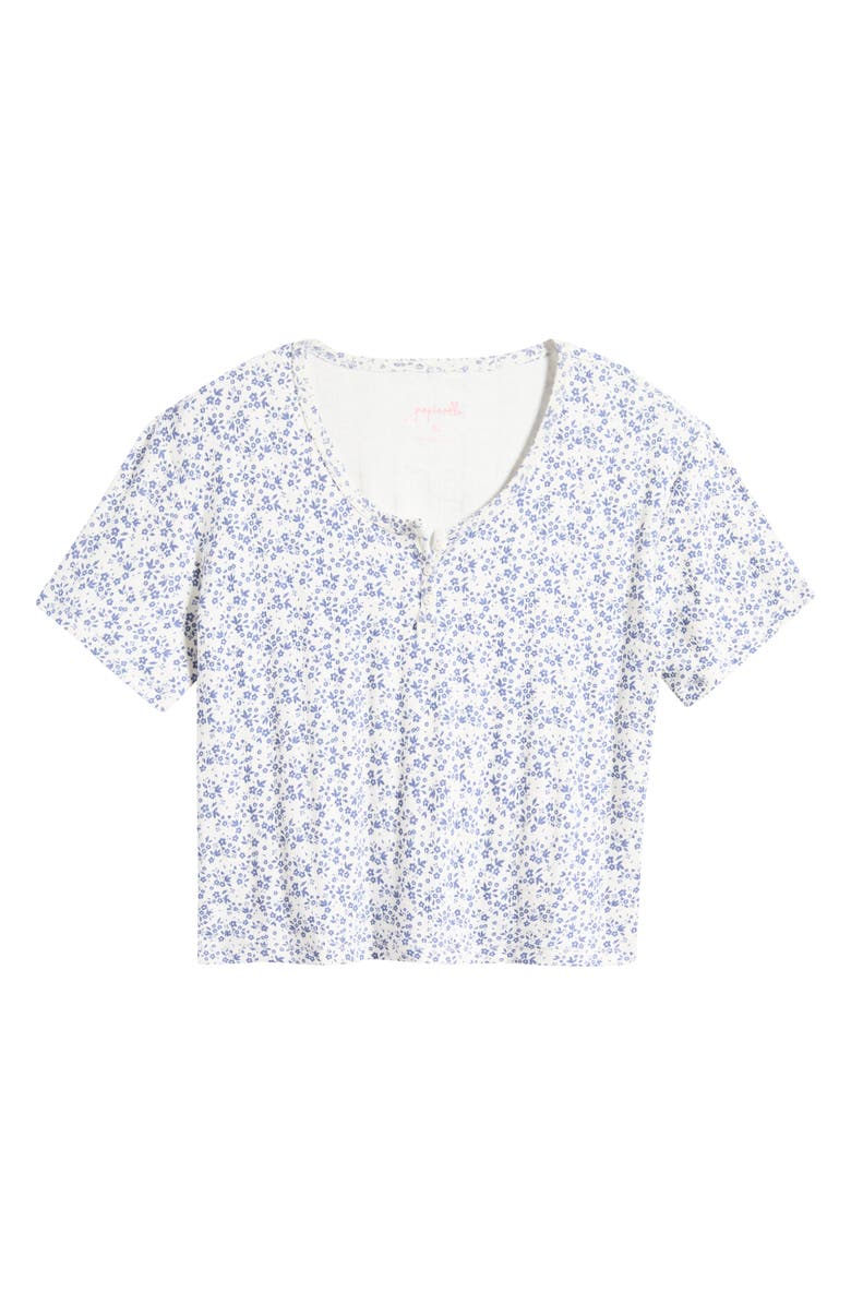 Papinelle Pippa Pointelle Pajama Top, Alternate, color, Ecru