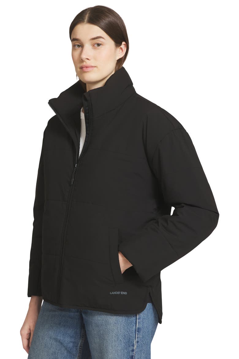 Air-Fill Jacket with Hidden Hood, Alternate, color, BLACK BEAUTY