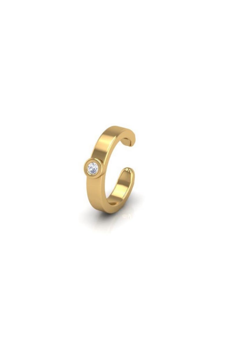 Muse Mid Ear Cuff, Main, color, Yellow Gold