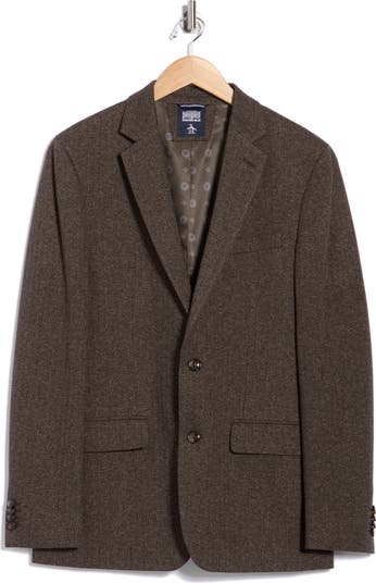 Notch Lapel Cotton Blend Blazer