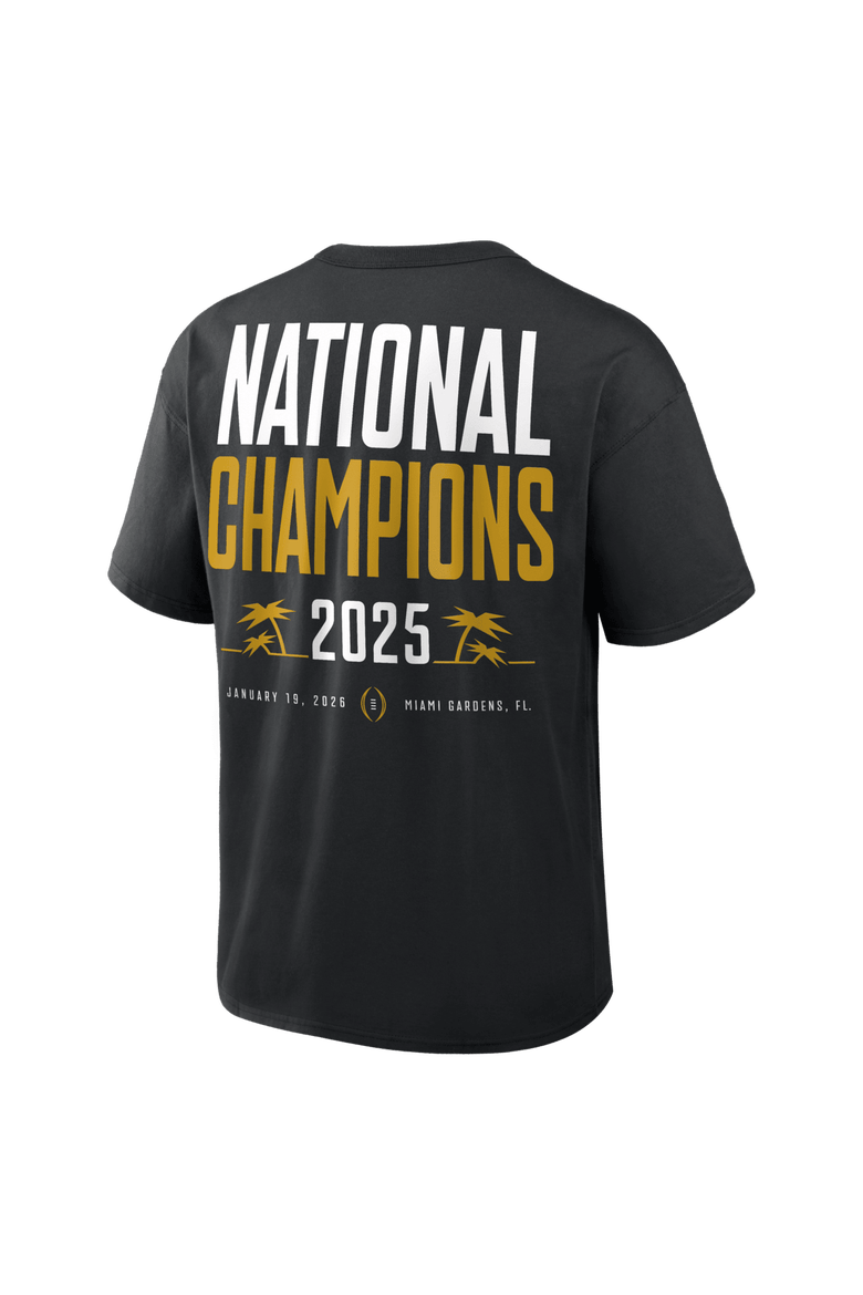 Men's Nike Max 90  Black Indiana Hoosiers College Football Playoff 2025 National Champions Locker Room Authentic T-Shirt, Alternate, color, Black