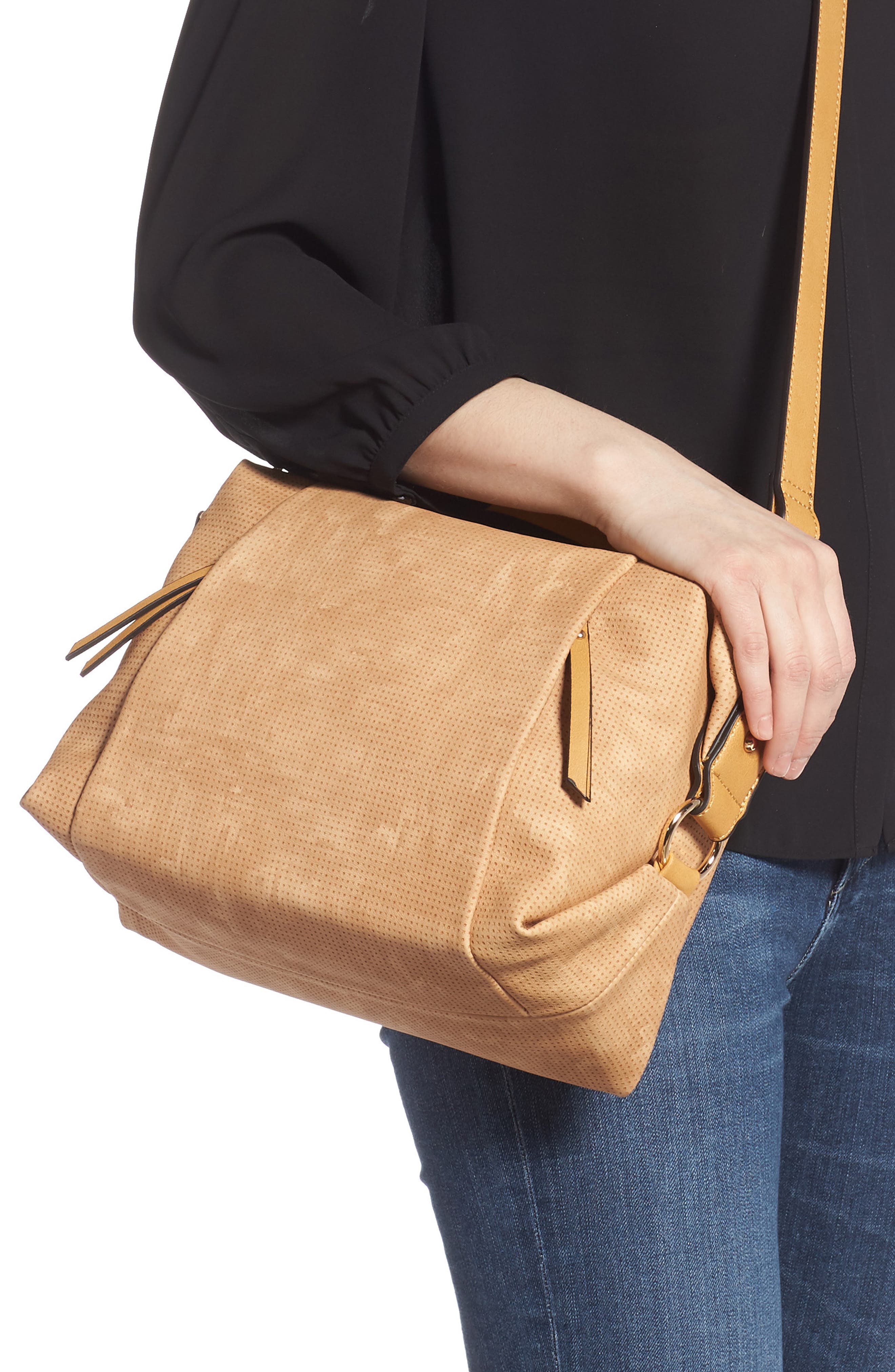 Sondra Roberts Sonda Roberts Faux Leather Top Handle Bag, Alternate, color, 