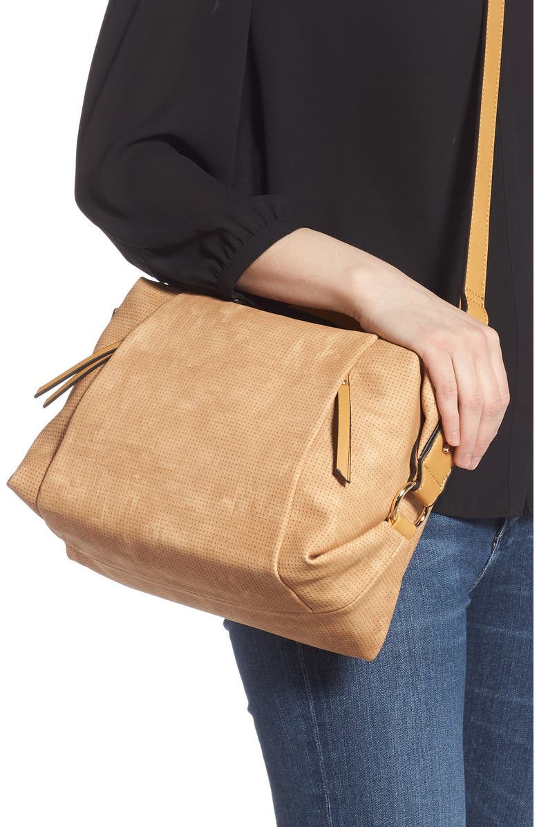 Sondra Roberts Sonda Roberts Faux Leather Top Handle Bag, Alternate, color,