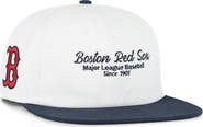 '47 Men's '47 White/Navy Boston Red Sox Script Stack Relaxed Captain Snapback