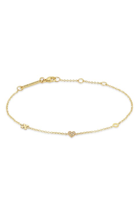 Itty Bitty XO Pavé Diamond Bracelet