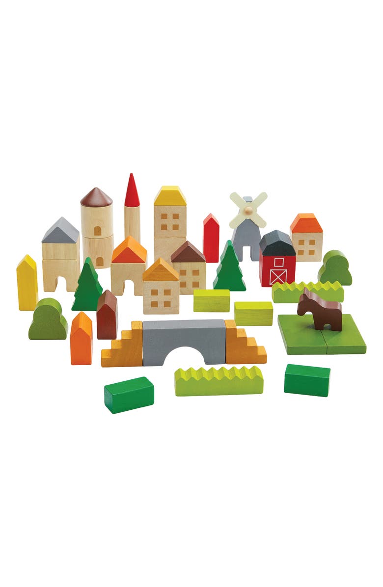 PlanToys<sup>®</sup> Village Block Playset, Main, color, Assorted