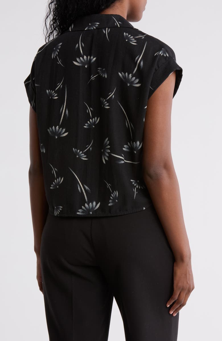 DR2 by Daniel Rainn Johnny Collar Short Sleeve Crop Top, Alternate, color,