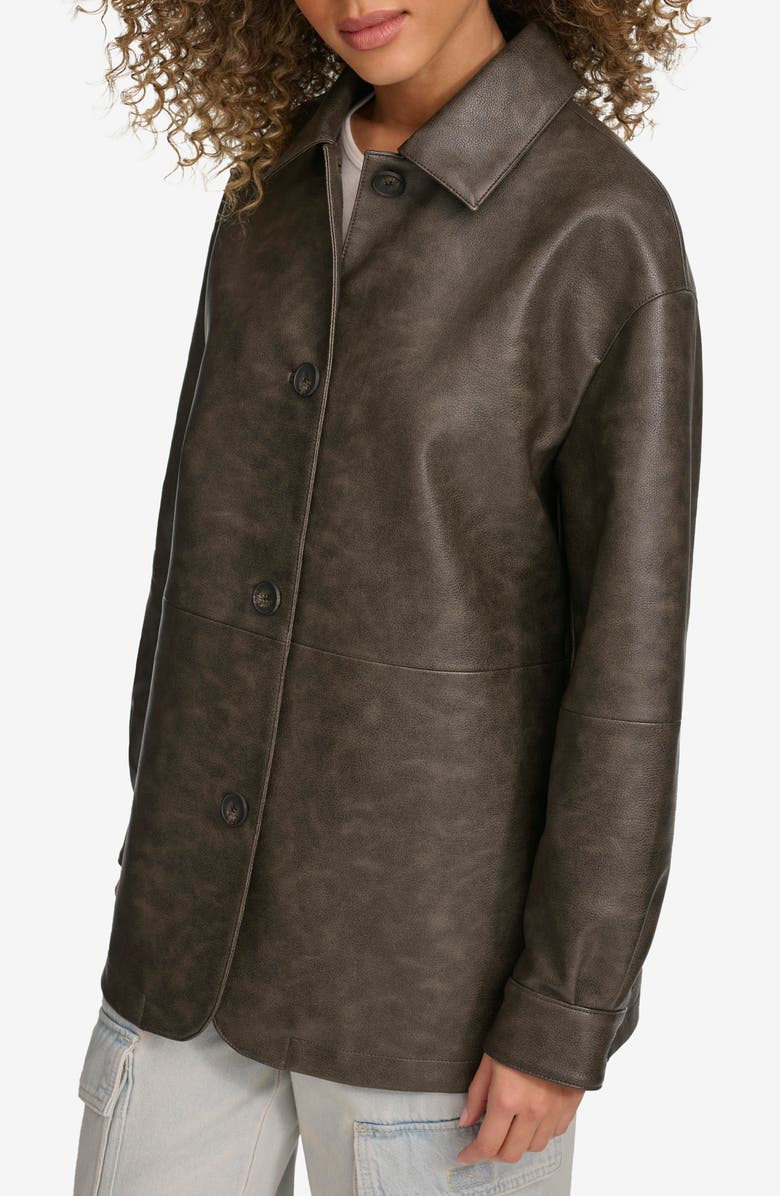 Levi's Oversize Faux Leather Relaxed Jacket, Alternate, color, Ash