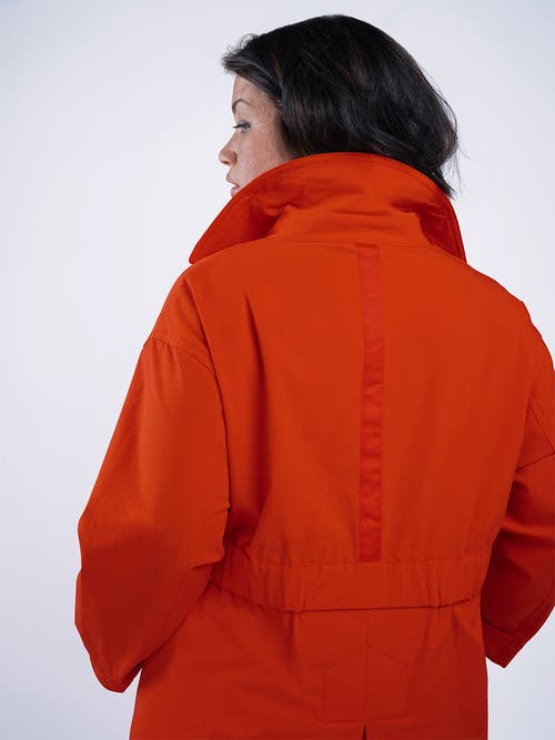 See Rose Go Tech Twill Trench Coat Plus Size In Red