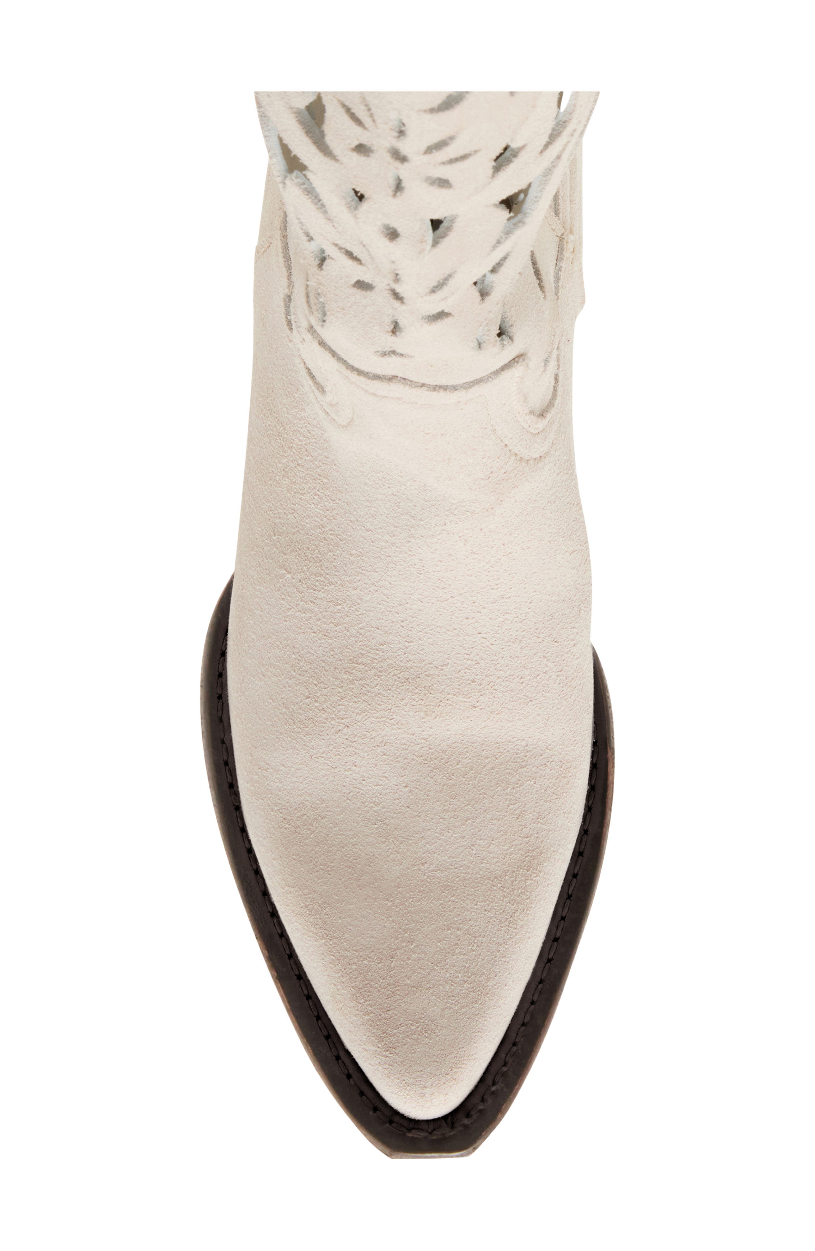 Albany Cutout Western Boot, Alternate, color, BONE SUEDE