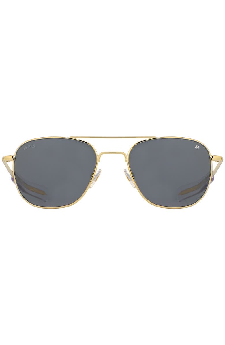 American Optical Original Pilot 55mm Aviator Glass Polarized, Alternate, color, Gold - Gyg-P
