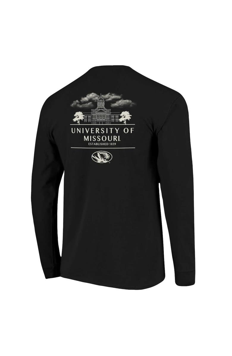 IMAGE ONE Men's Black Missouri Tigers Comfort Colors Campus Nights Long Sleeve T-Shirt, Alternate, color, 