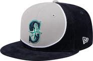 New Era Men's New Era Navy/Gray Seattle Mariners Retro Split Corduroy Snapback Hat