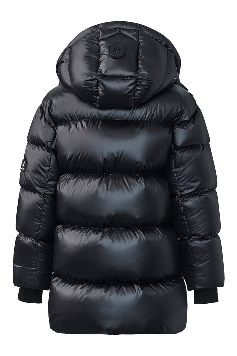 Kennie Down Hooded Puffer Coat, Alternate, color, BLACK