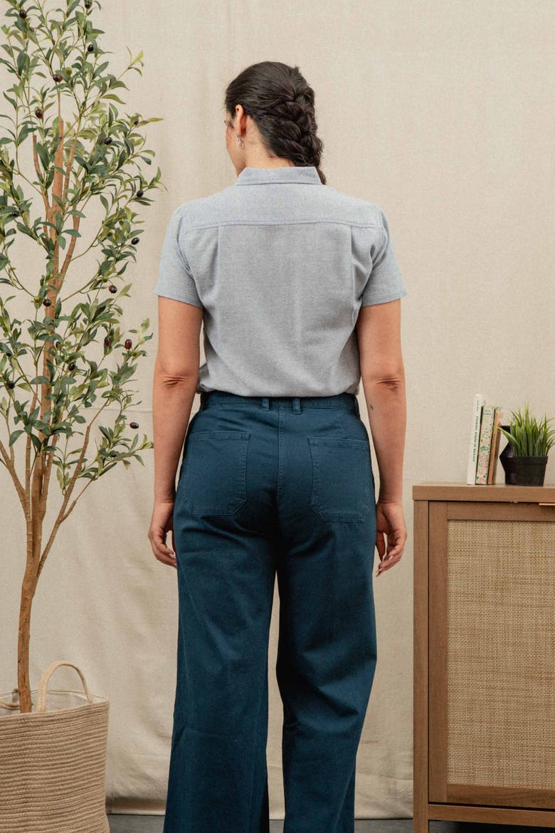 Juniper Shirt, Alternate, color, Denim Twill