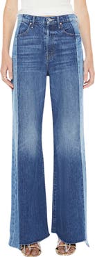 MOTHER The Tux Sidestepper Sneak Frayed High Waist Bootcut Jeans