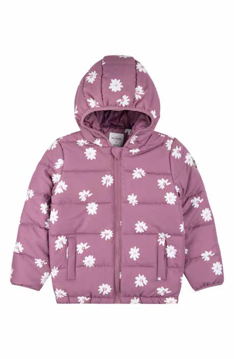 Kids' Floral Lightweight Puffer Jacket