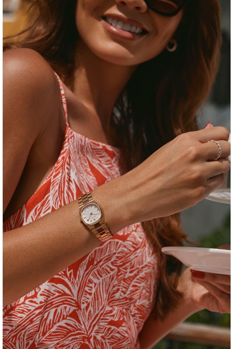Mini Super Seville Bracelet Watch, 25mm, Alternate, color, SILVER/ GOLD-TONE