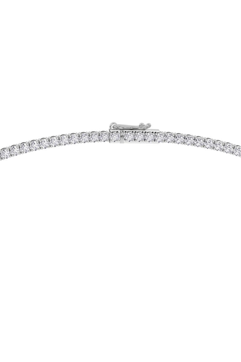 10Ct Graduated Diamond Tennis Necklace Lab Grown 14k Gold 18", Alternate, color, White Gold
