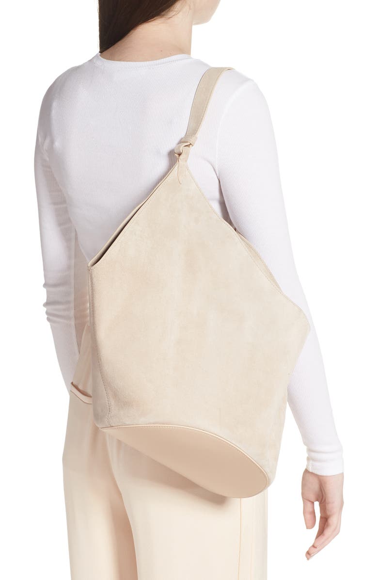 Khaite Medium Lotus Suede Tote, Alternate, color,