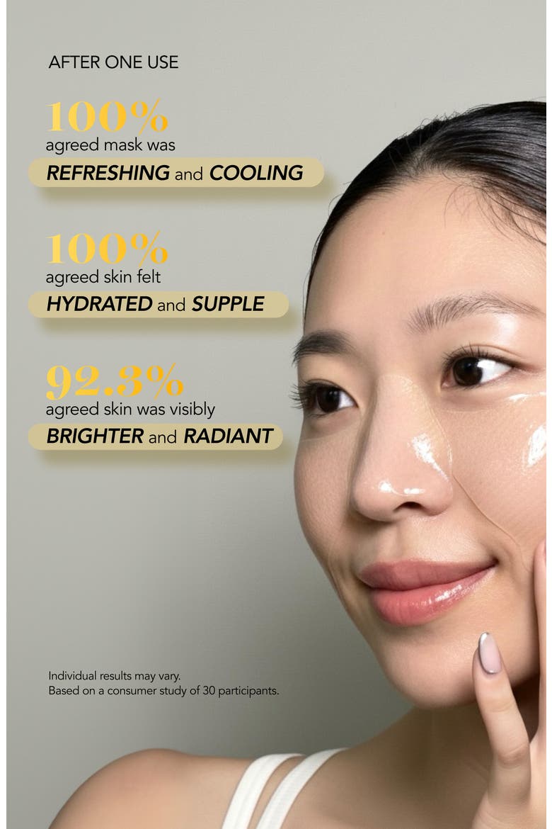Set of 4 Yuzu Vitamin C Butterfly Hydrogel Mask, Alternate, color, NO COLOR
