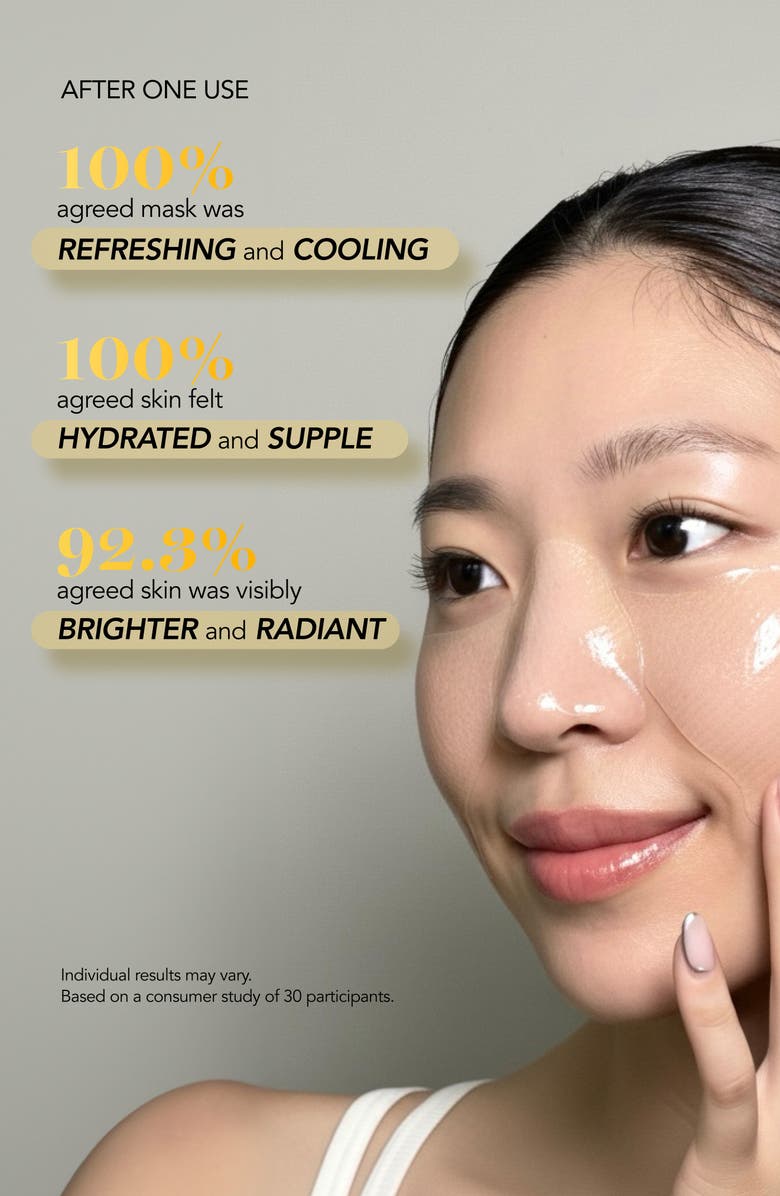 Saturday Skin Set of 4 Yuzu Vitamin C Butterfly Hydrogel Mask, Alternate, color, 