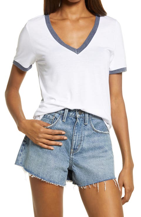 Ringer V-Neck T-Shirt