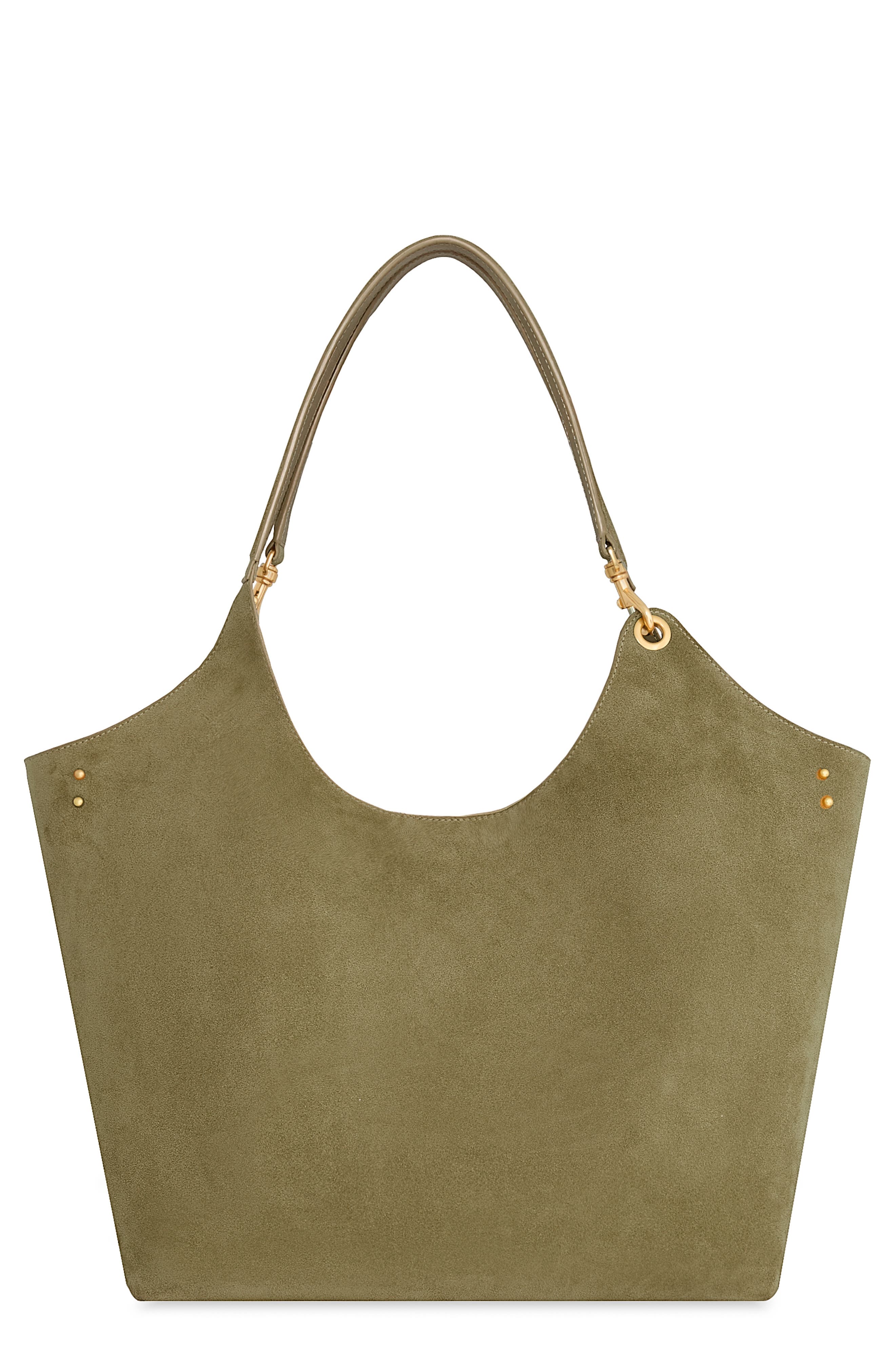 Perfect Suede Tote, Main, color, WILLOW