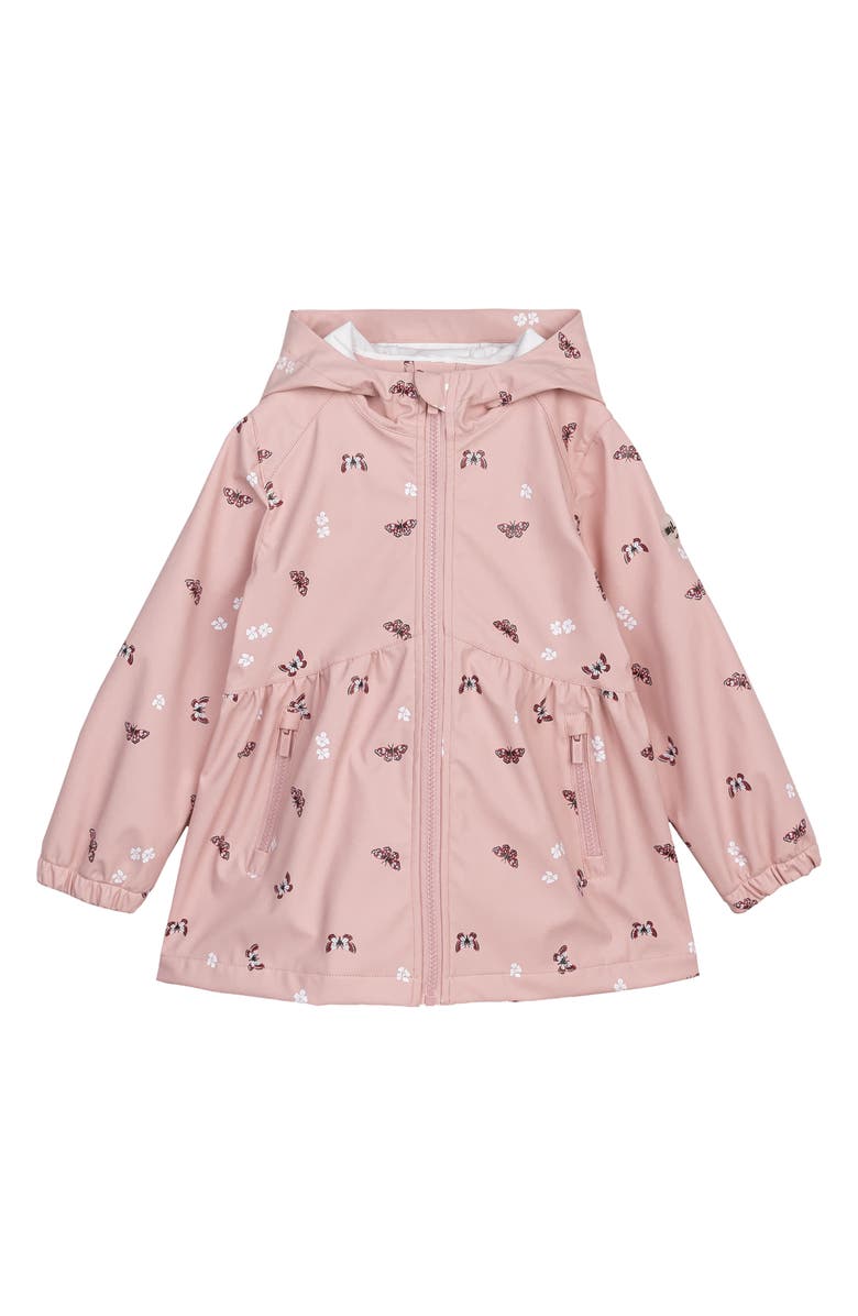 MILES THE LABEL Kids' Butterfly Flowers Water Resistant Raincoat, Main, color, 