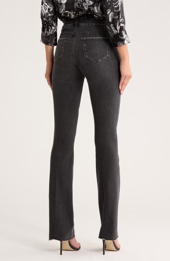 Ruth High Waist Raw Hem Straight Leg Jeans