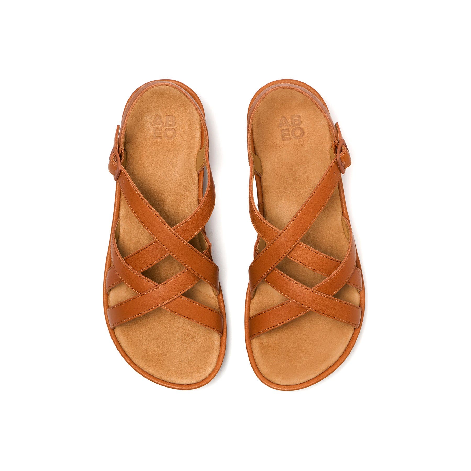 Soleil Cross Sandal, Alternate, color, Pecan
