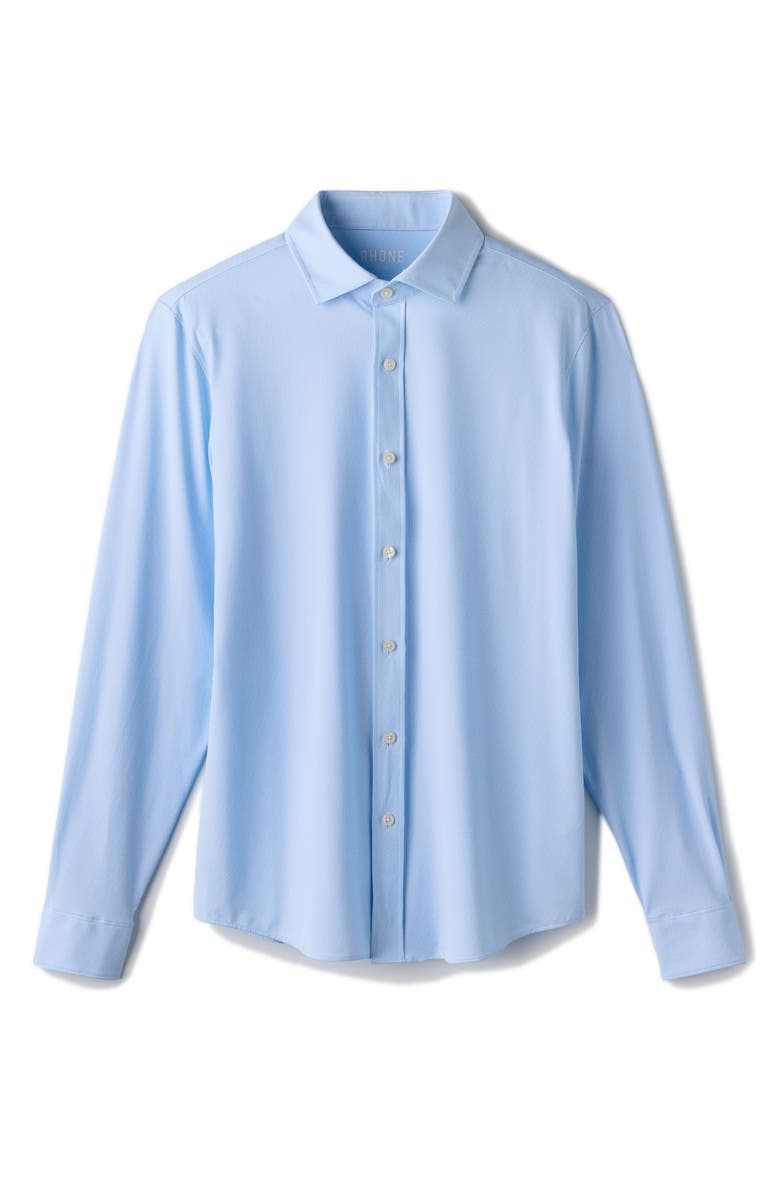 Rhone Commuter Slim Fit Button-Up Shirt, Alternate, color, Business Blue Diamond Geo