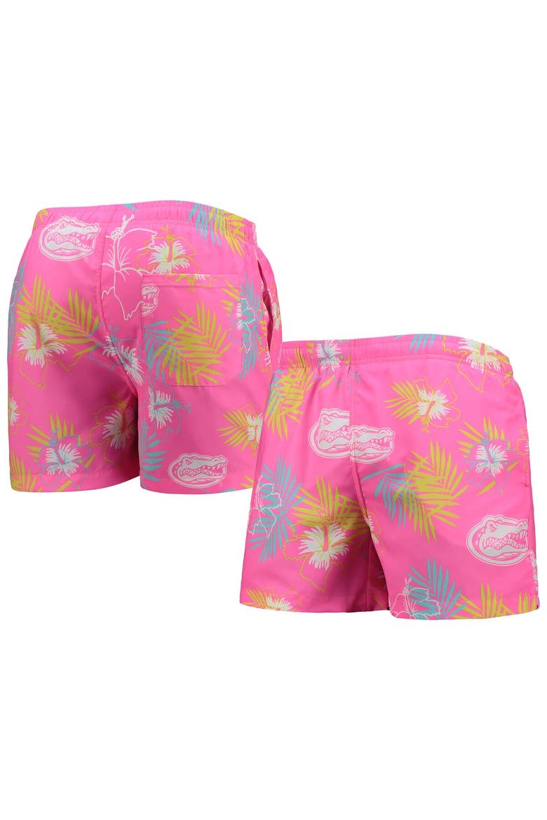 Men's FOCO Pink Florida Gators Neon Floral Swim Trunks, Main, color, Pink
