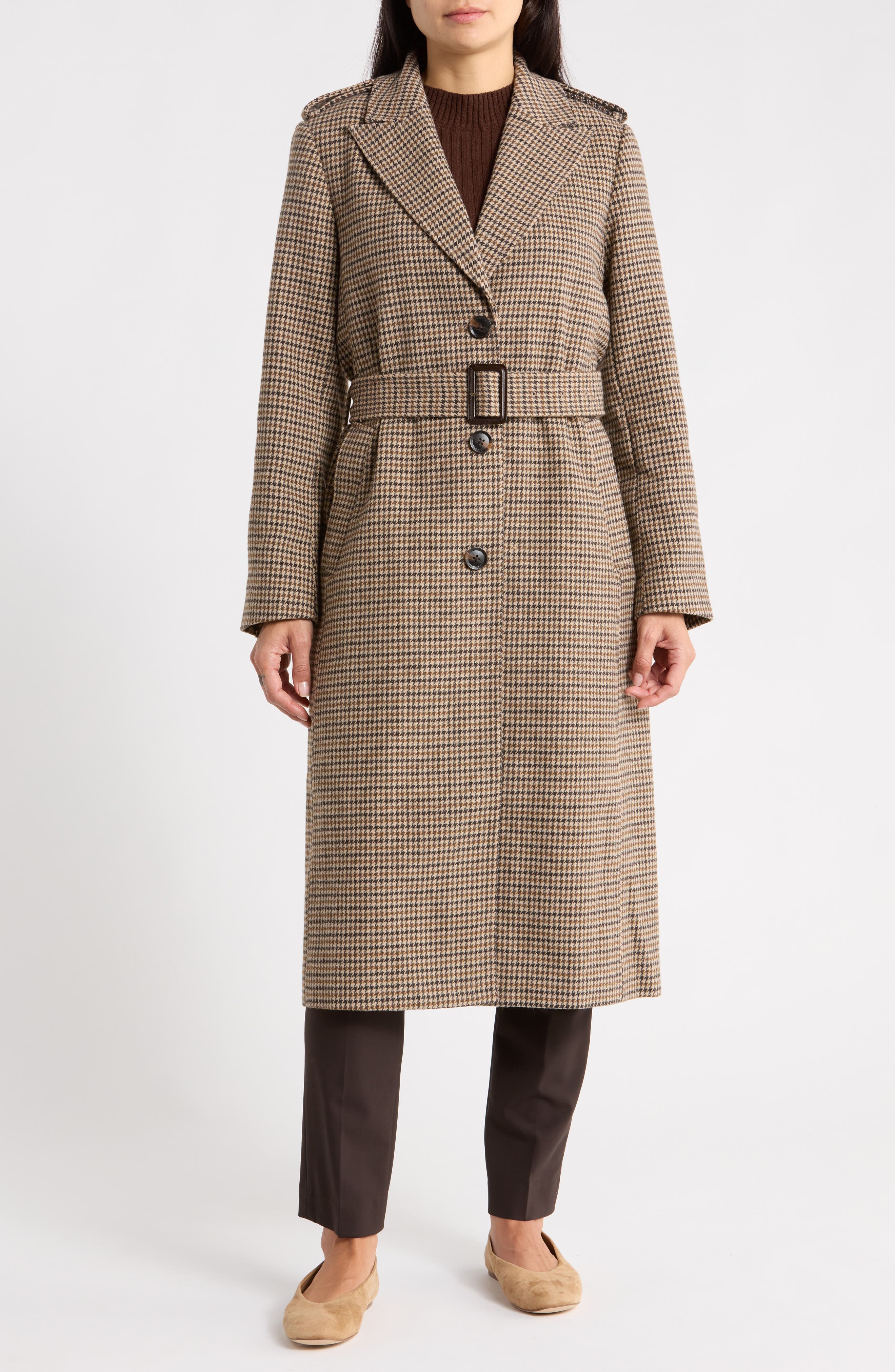 Belted Flange Trench Coat