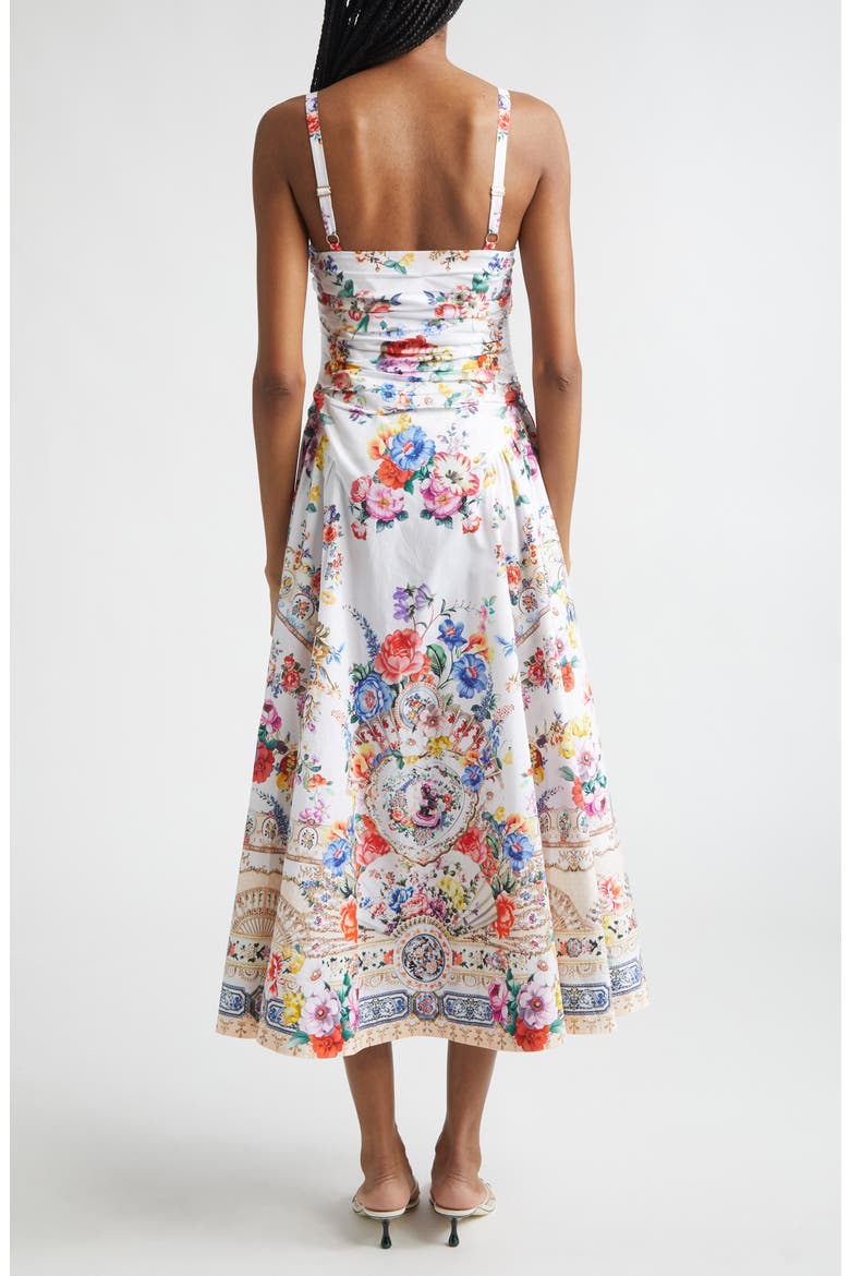 I Left My Heart in Granada Print Stretch Cotton Poplin Midi Dress, Alternate, color, I LEFT MY HEART IN GRANADA