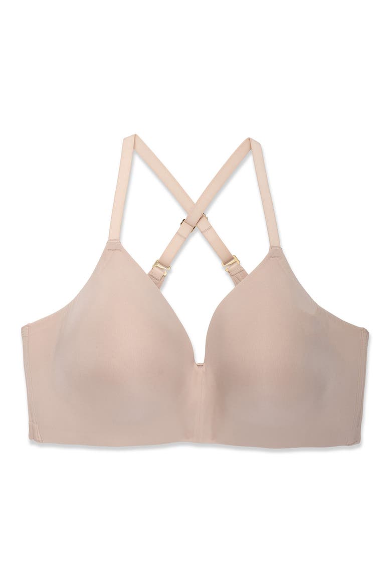 Cloud Comfort Convertible Back Smoothing Wireless Bra, Alternate, color, LIGHT MOCHA
