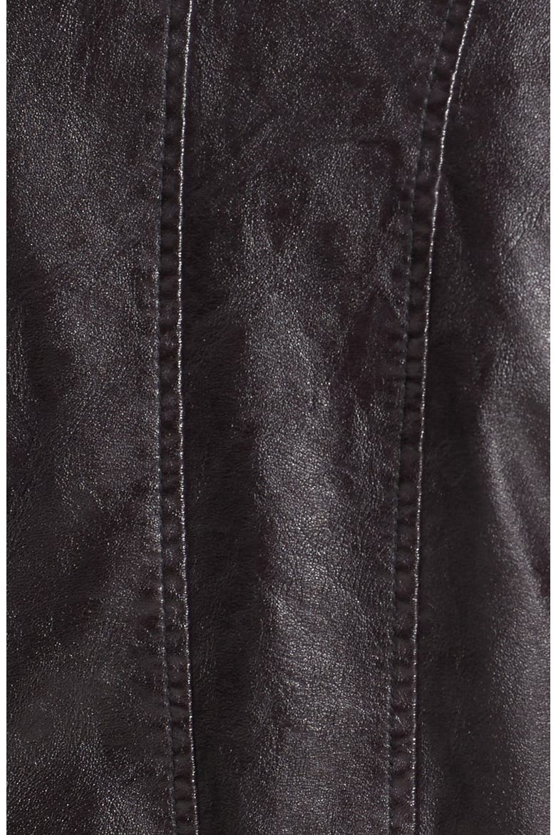 'Dean' Distressed Faux Leather Jacket, Alternate, color, BLACK