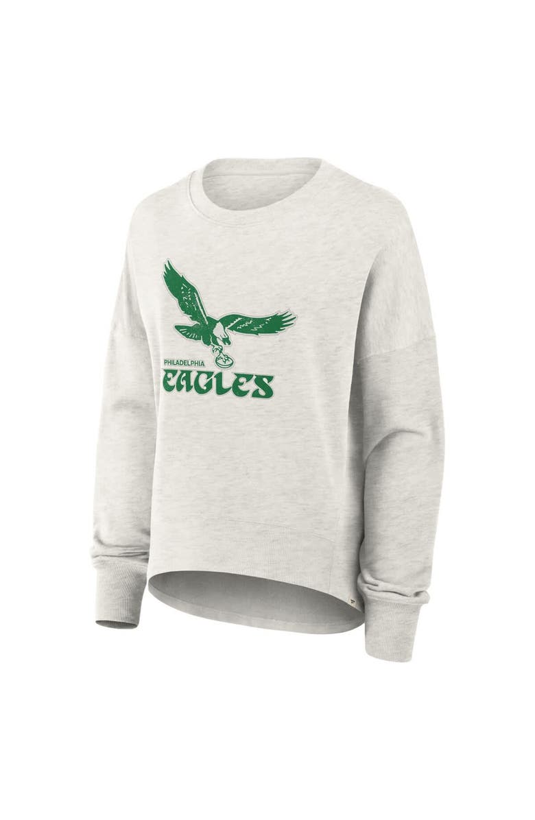 FANATICS Women's Fanatics Heather Gray Philadelphia Eagles Oversized Hometown Pullover Sweatshirt, Alternate, color, Heather Gray