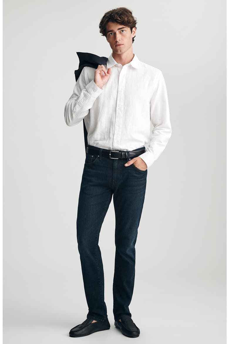 Marcus Slim Straight Leg Jeans, Alternate, color, DARK INDIGO CLASSIC