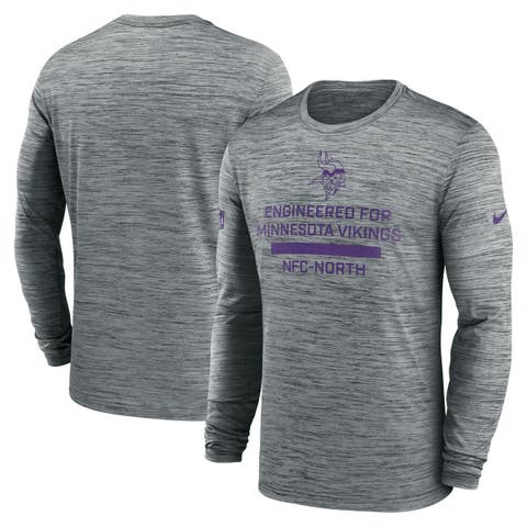 Men's Nike Gray Minnesota Vikings Sideline Velocity Performance Long Sleeve T-Shirt