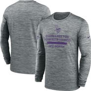 Nike Men's Nike Gray Minnesota Vikings Sideline Velocity Performance Long Sleeve T-Shirt