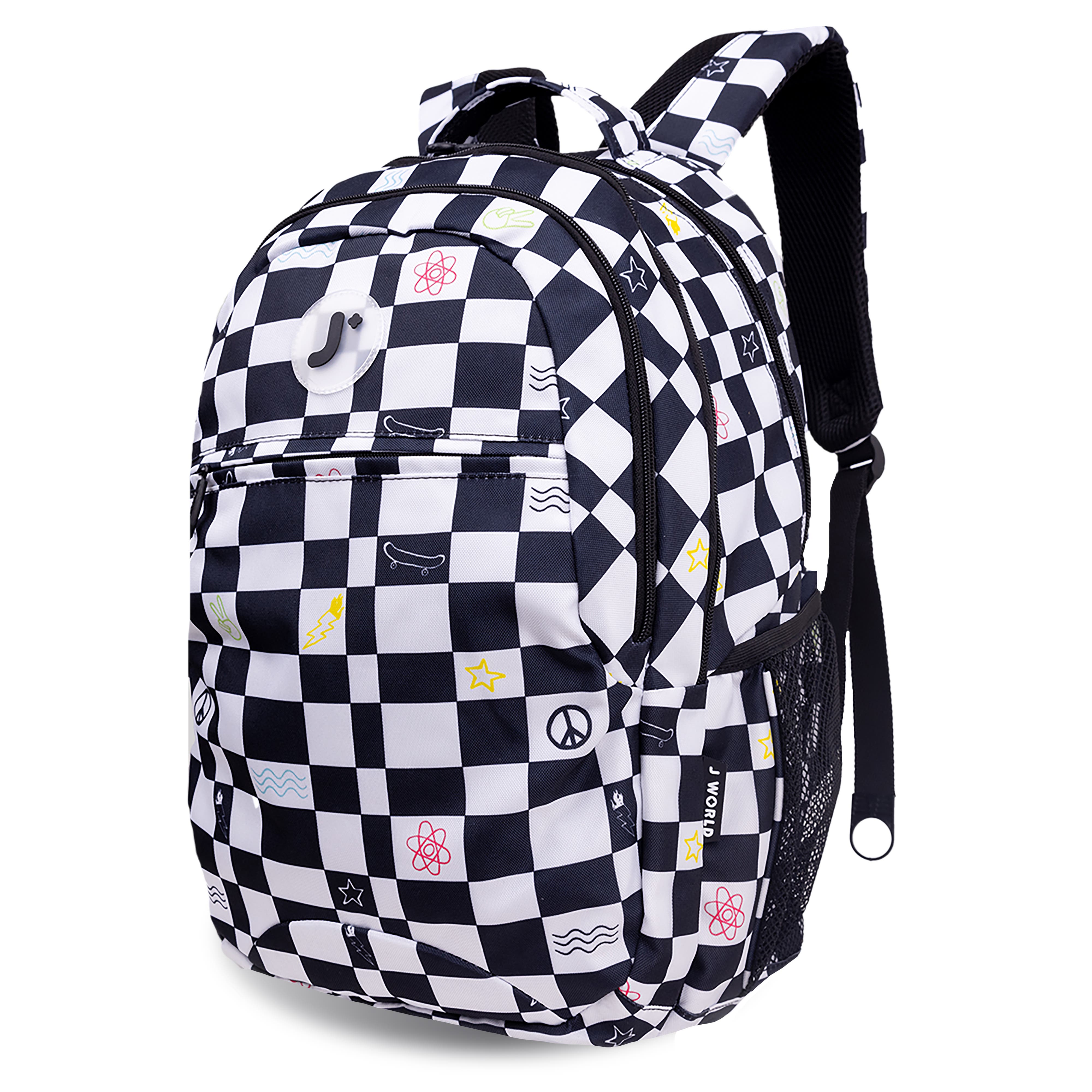 J World Cornelia Kids School Backpack, Alternate, color, Icon Checkers
